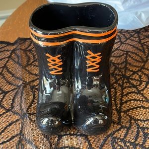 Halloween Witch Boots Ceramic Pot